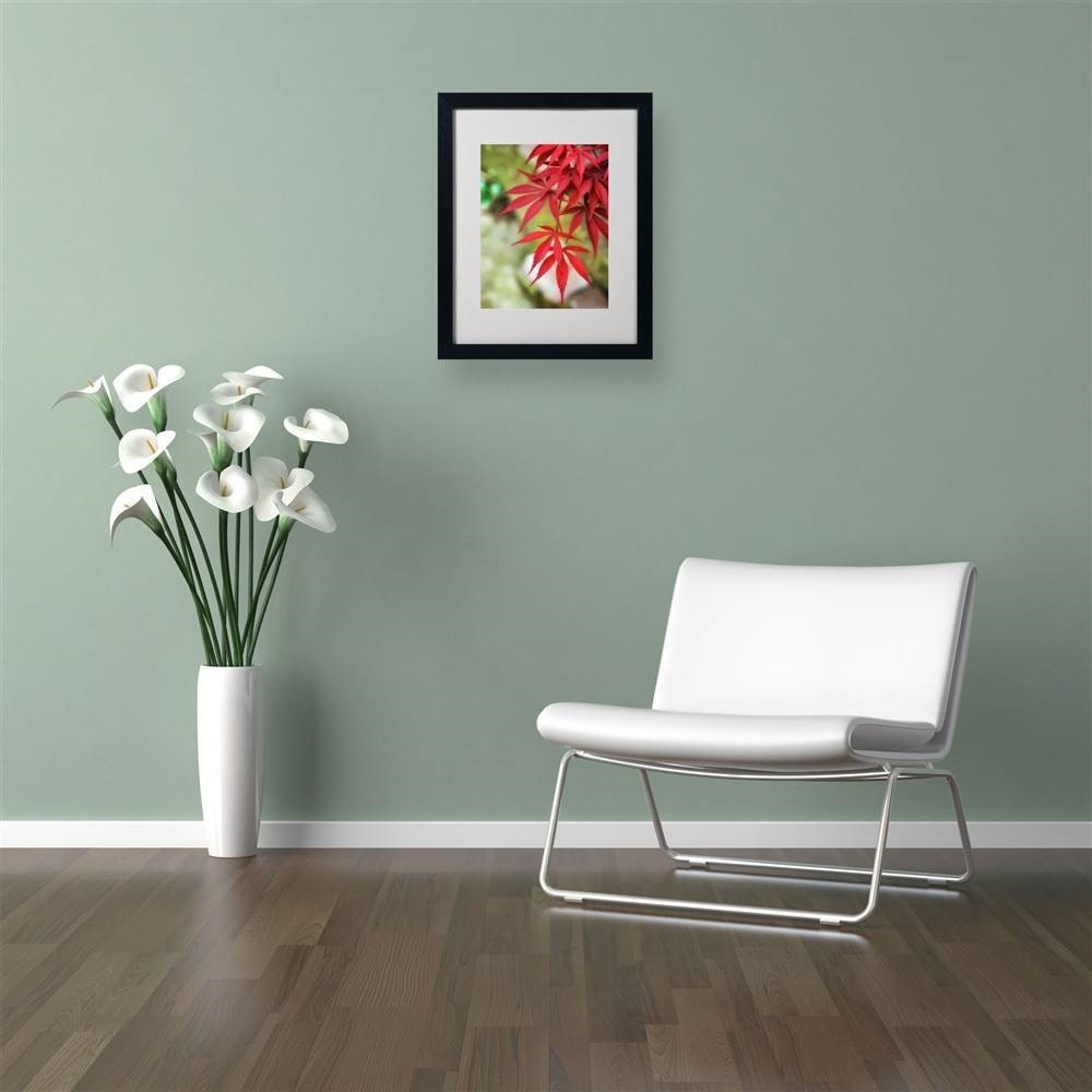 Trademark Fine Art "Japanese Maple" Canvas Art by Philippe Sainte-Laudy, Black Frame