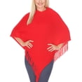 thumbnail image 1 of White Mark Poncho en Tricot à Franges pour Femme, Taille Unique, 1 of 5