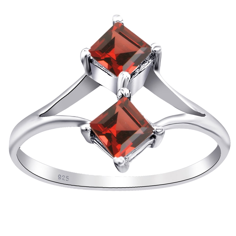 Essence Jewelry Timeless 0.8 Ctw Square 925 Sterling Silver