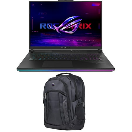 ASUS ROG Strix SCAR 18 Gaming Laptop (Intel i9-14900HX 24-Core, 18in 240 Hz Wide QXGA (2560x1600), GeForce RTX 4080, 32GB DDR5 5600MHz RAM, Win 11 Pro) with 1680D Backpack