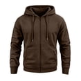 thumbnail image 6 of Men's Hoodies Zip Up Hooded Sweatshirts with Pockets | Sweatshirts;Fall Clothes Outfits;Full Zip Up Hoodie;Long Sleeve Winter Jackets;Relaxed Fit Coat, M, 6 of 6