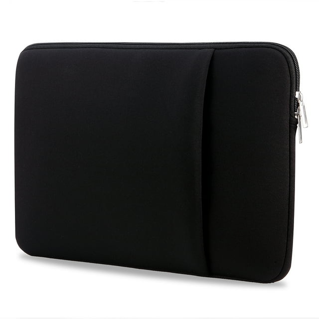 Tignapoo Sleek Black Foam Sleeve for 13" Laptops and Tablets - Lightweight, Protective Design with Front Pocket for Accessories and Shock Absorption Lining, Compatible with Ultrabooks and More