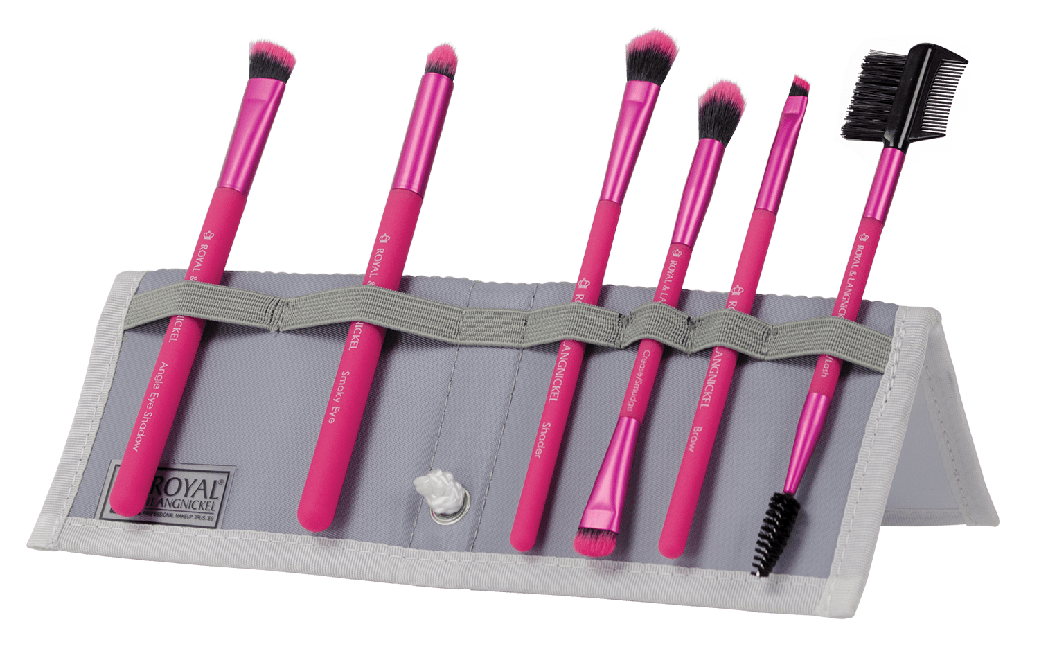 Moda 7PC Beautiful Eyes Travel Sized Pink Makeup Brush Set Walmart