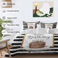 thumbnail image 5 of Happy Birthday Full Size Comforter Set, Watercolor Cake Colored Candle Candy Black Stripes Bedding for All Seasons, 4 Pcs Bed Set, 1Quiltcover (86"x86") ,1Sheet(80"x116"), 2Pillowcases (30"x20"), 5 of 9