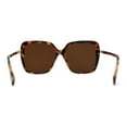 thumbnail image 4 of Womens Oversize 90s Designer Fashion Butterfly Plastic Sunglasses Tortoise Gold Brown, 4 of 4