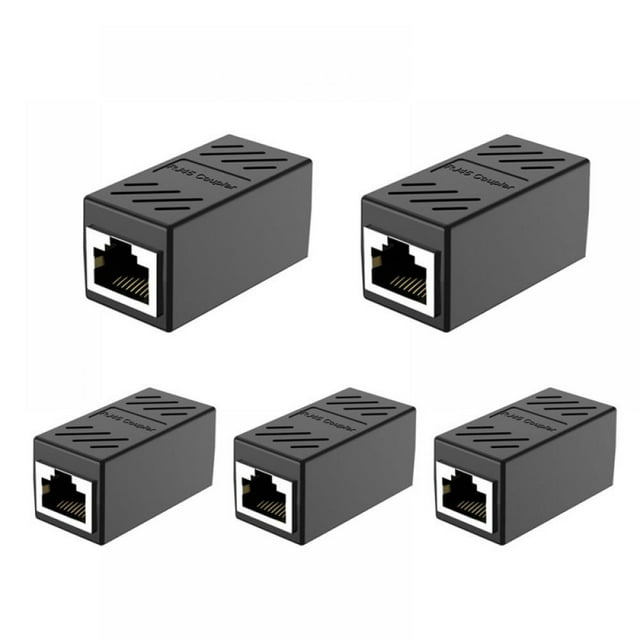5pcs RJ45 Extender Couplers, Network Cable Coupler Cat 5