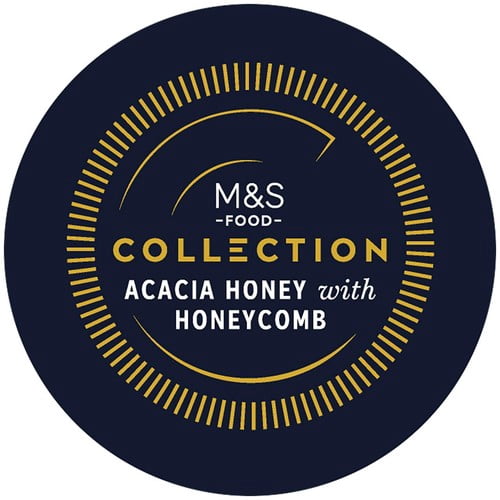 M&S Acacia Honey with Honeycomb 250g, British Import (Pack of 2)