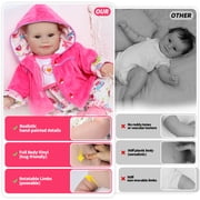 20 Inch Reborn Baby Doll Sunny, Cute Soft Vinyl Realistic Baby Doll, Poseable Smiling Newborn Doll, Perfect Gift For Kids Age 3+ Christmas Gift