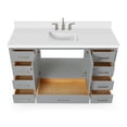 thumbnail image 6 of ARIEL Cambridge 61 Inch Rectangle Sink Vanity With White Quartz Countertop In Grey, 6 of 7