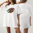 thumbnail image 2 of Tops Cortos para las Mujeres, Doble Cara Impreso Cuello Redondo Gota Hombro Camiseta, Top Estirable Casual, 2 of 5
