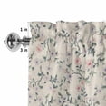 thumbnail image 5 of Kitchen Valances for Window, Watercolor Purple Blue Pink Flower Leaves Light Filtering Rod Pocket Valance Curtain, Vintage Linen Short Curtains Window Topper for Bedroom Bathroom Living Room 54x18in, 5 of 9