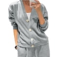 thumbnail image 6 of Pyhlmscde Women's Two Piece Sets Fall Outfits, Fall Outfits for Women, V Neck Cardigan for Women, Womens Fall Tops, 6 of 6