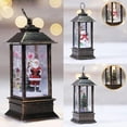 thumbnail image 2 of Snowman Family Christmas Snow Globe, LED Lighted Lantern, Battery Operated Swirling Glitter Water For Holiday Season Home Decor, 2 of 6