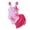 Pink, variant on YunPes Bathing Suits for Girls 2 Piece Swimsuit Cute Floral Graphic Bathing Suits with Cover up Skirt Teen Adjustable Swimwear Set