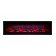 thumbnail image 1 of Amantii SYM-60 60 in. Clean Face Electric Built-In with Log & Glass, Black Steel Surround, 1 of 1