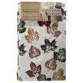 thumbnail image 3 of Stamped Autumn Leaves Fall Tablecloth, Green Gold Rust Leaf Pattern 60x102 Obl, 3 of 3