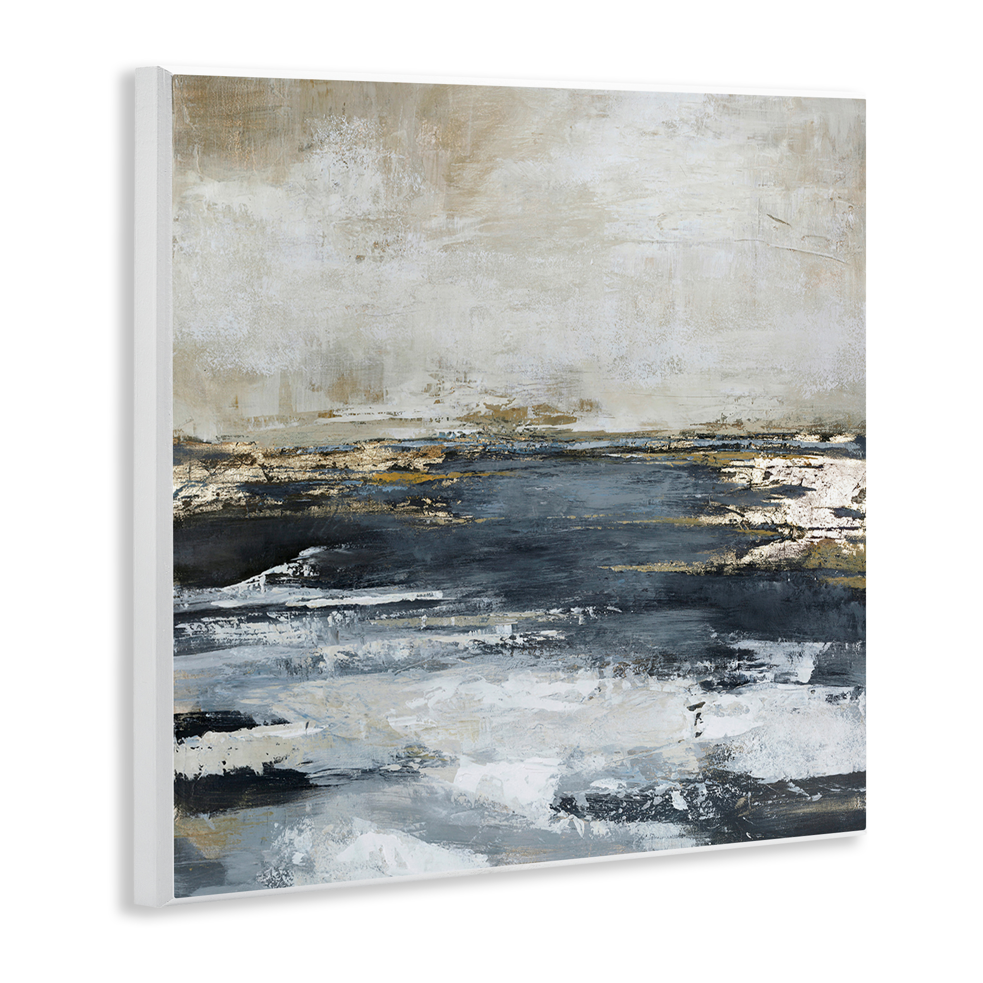 Stupell Industries Rustic Stormy Sea Abstract Painting Unframed Art Print Wall Art, 12 x 12