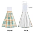 thumbnail image 3 of Dailycode Kitchen Wash Cloths with Hanging Loops Absorbent Absorbent Quick Drying Hand Towels, 2 Pack, Turquoise Orange White Plaid, 3 of 7