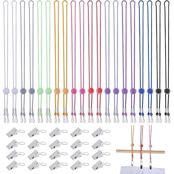 20 Set 10 Colors Stitch Side Clips High Elasticity Adjustable Fabric Fastening Clip Fabric Tension Embroidery Clamp Accessory for Needlework Photo Video Studio