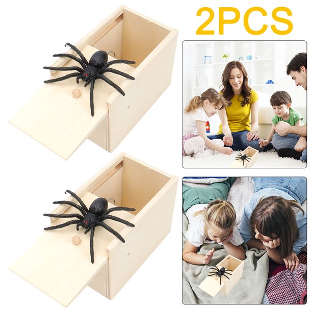 Caja Araña 2 Uds. Juguete Broma Duradero para Asustar Al Regalo Amiga