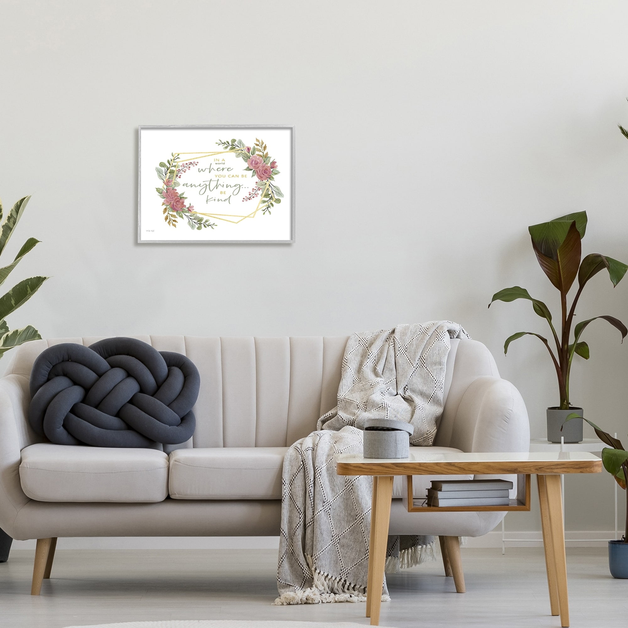 Stupell Industries Be Anything Give Kindness Rose Foliage Inspirational Saying,20 x 16, Design by Cindy Jacobs