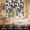 thumbnail image 5 of Vintage Mid-Century Swag Valances for Windows 2 Pack Modern Abstract Geometric Orange White Swag Kitchen Curtains 36 Inches Long Rod Pocket Short Window Treatment for Kitchen Bathroom 28"x36", 5 of 8