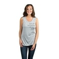 thumbnail image 2 of Thread Tank Spend Your Life Doing Strange Things With Weird People Women's Fashion Sleeveless Muscle Tank Top Sport Grey 2X-Large, 2 of 4