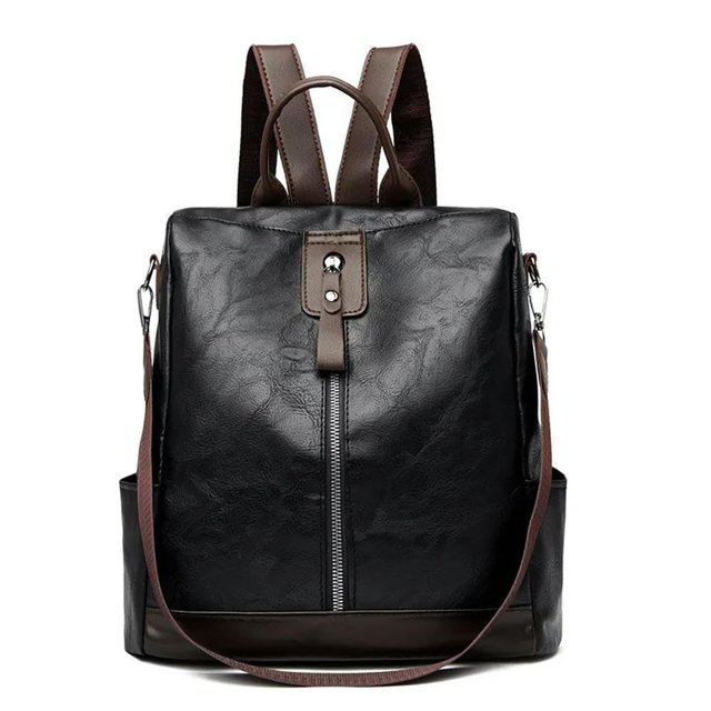 Graflsoa Stylish Black Women's Travel Backpack with Shoulder Strap and Handheld Option