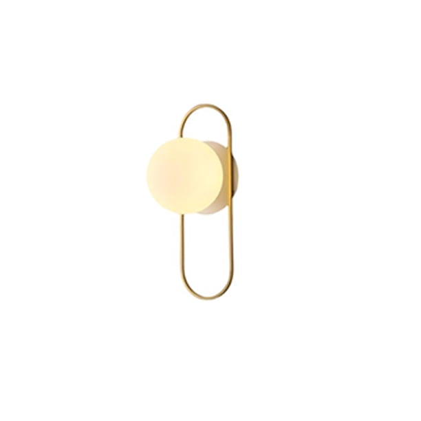 Bearachild Lámpara de pared LED con bombilla G9 7W Pantalla de estilo simple Iluminación de escaleras interiores Luz de noche Luz de noche Accesorios de Iluminación y accesorios Cobre+Blanco/10cm Bearachild HA066965-04