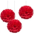 12" Burgundy Tissue Pom Poms DIY Hanging Paper Flower Balls for Bridal