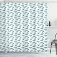 thumbnail image 1 of Ambesonne Fish Shower Curtain, Exotic Ocean Fauna Pattern, 69"Wx70"L, Slate Blue White, 1 of 3