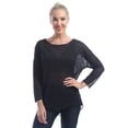 thumbnail image 2 of MSemis Women's Mesh See Through Shirts Blouse Casual Loungewear, 2 of 7