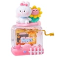thumbnail image 1 of Hand Crank Music Box Excellent Movement Cute Cartoon Appearance Colored Music Box for Decoration Gift Rabbit, 1 of 12