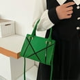 thumbnail image 3 of Women's shoulder bag retro classic purse PU leather clutch bag with zipper-green, 3 of 5