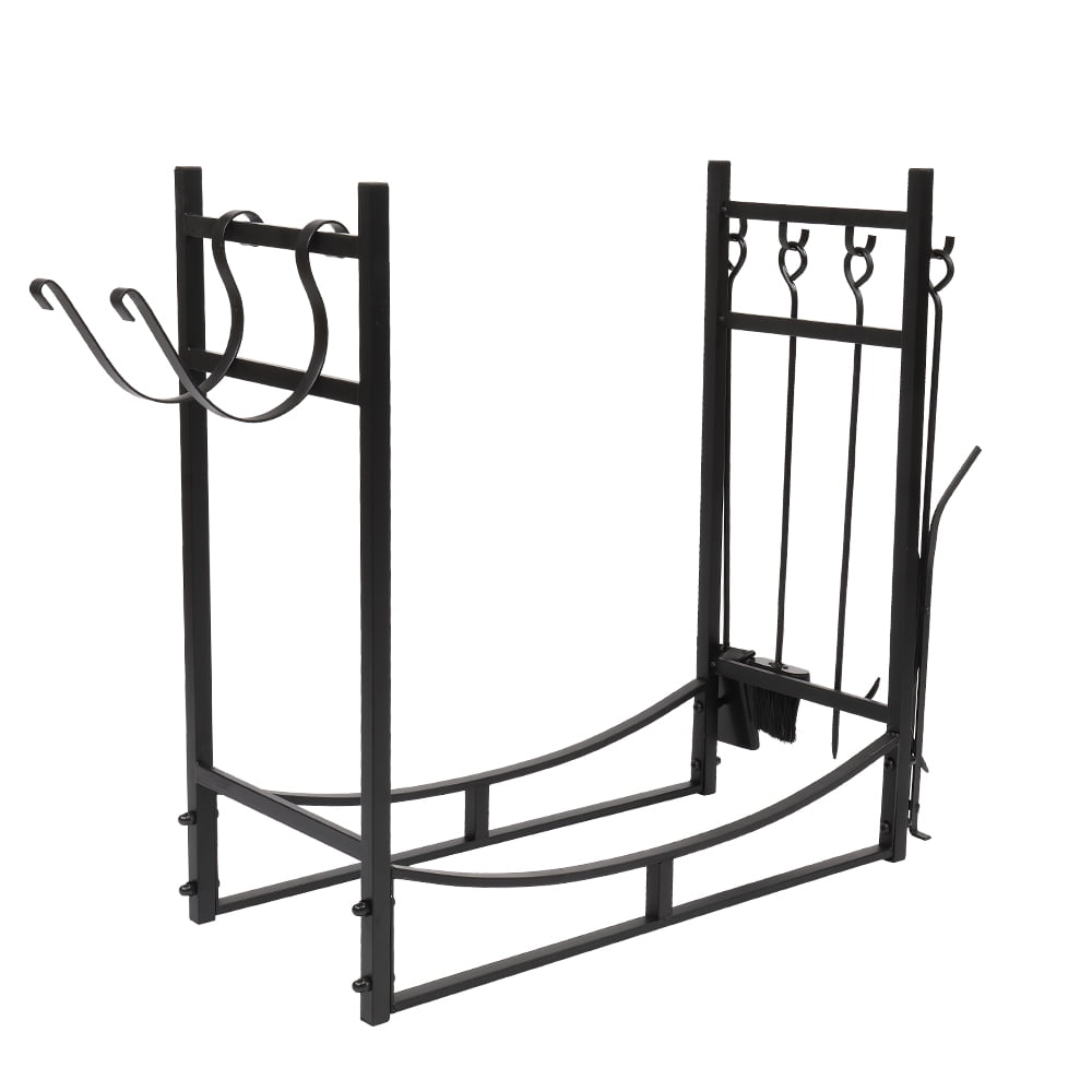 Lowestbest 36" Firewood Log Storage Rack Accessory and Tools for Indoor/Outdoor Fire Pit, Heavy-Duty Steel Outdoor Log Holder Lowestbest 36" Firewood Log Storage Rack Accessory and Tools for Indoor/Outdoor Fire Pit, Heavy-Duty Steel Outdoor Log Holder