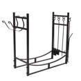 thumbnail image 1 of Topcobe 36" Firewood Log Storage Rack Accessory and Tools for Indoor/Outdoor Fire Pit, Heavy-Duty Steel Outdoor Log Holder, 1 of 3