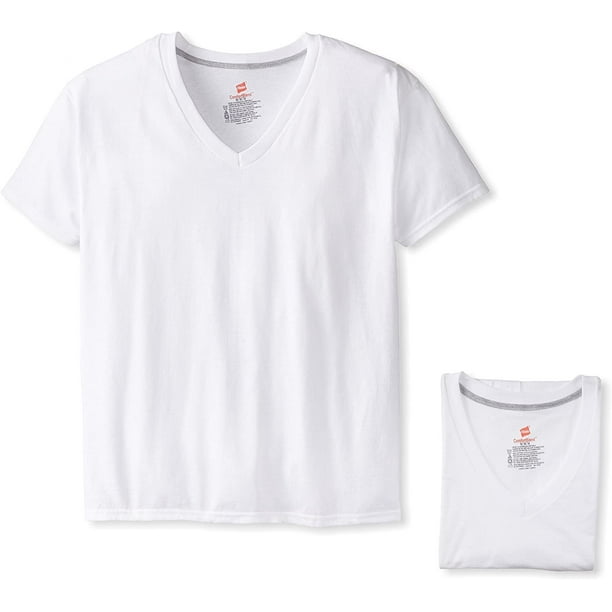 Hanes Ultimate Men's 4-Pack ComfortBlend V-Neck with FreshIQ Odor ...