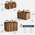 thumbnail image 3 of Best Choice Products 3PC Water Hyacinth Chunky Basket Set - Chestnut, 3 of 10