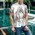 thumbnail image 6 of Zufioo Running White Horses Print Men's Baseball Short Sleeve, Moisture Wicking Button-Down Hip Hop Tee-4X-Large, 6 of 7