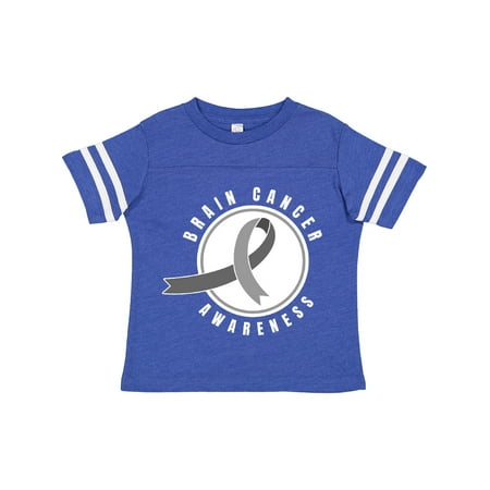 

Inktastic Brain Cancer Awareness with Grey Ribbon and Circle Gift Toddler Boy or Toddler Girl T-Shirt