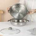 thumbnail image 2 of Stainless Steel Steamer Pot For Cooking 2-tier Steaming Pot With Ear For Dumplings Vegetables Dishes6417242421779, 2 of 4