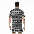 thumbnail image 2 of Black And White Egypt Pattern Short Sleeve Men'S Rompers, Egypt Egyptian Casual Summer Jumpsuits Outfit, 2 of 4