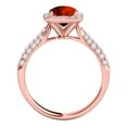 thumbnail image 3 of Aonejewelry 0.95 Ct. Ttw Diamond and Cushion Cut Garnet Ring in 10K Rose Gold, 3 of 4