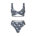 thumbnail image 4 of Rocae Turtle for Bikini Set for Women Two Piece Sexy High Swimsuits Split Crossover Bikini X-Large, 4 of 9