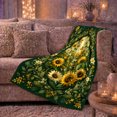 thumbnail image 6 of Sunlit Garden Archway Sunflowers Bees, Festive Botanical Garden Scene, Warm Flannel Blanket for Sunroom and Reading Nook, Garden Lovers Housewarming Gift, Botanical Home Decor, 6 of 9