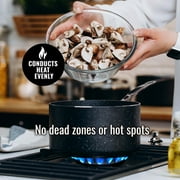 Granitestone Diamond Nonstick Pots and Pans 15 Piece Kitchen Cookware Set Cooking Frying Sauce Pan Stock Pot Black