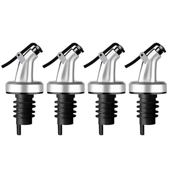 4 Pieces Oil Stopper Pourer,Leakproof Pourer,Olive Oil Leakproof Spouts,with Dust Cap,for Oil,Olive Oil,Vinegar