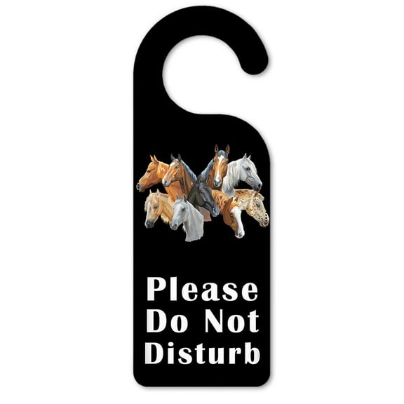 Do Not Disturb Door Knob Hanger Sign - Wild Horses