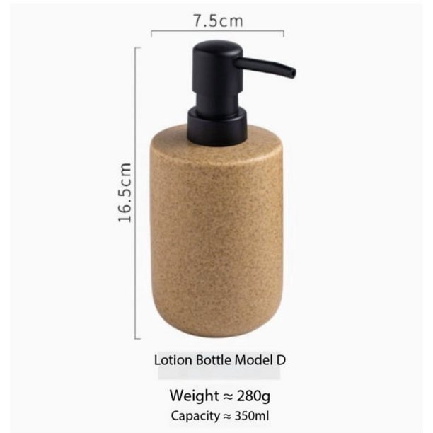 Botella de prensa de cerámica for jabón líquido, Gel de ducha, detergente for ropa, solución de almacenamiento práctica y transparente, 1 ud.