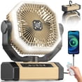 thumbnail image 1 of Ventilador de camping Orteen recargable de 23 cm con batería de 20000 mAh, 1 of 6